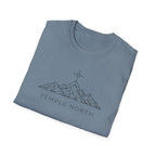 Geometric Mountain-Temple North (White) T-Shirt