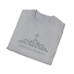Geometric Mountain-Temple North (White) T-Shirt