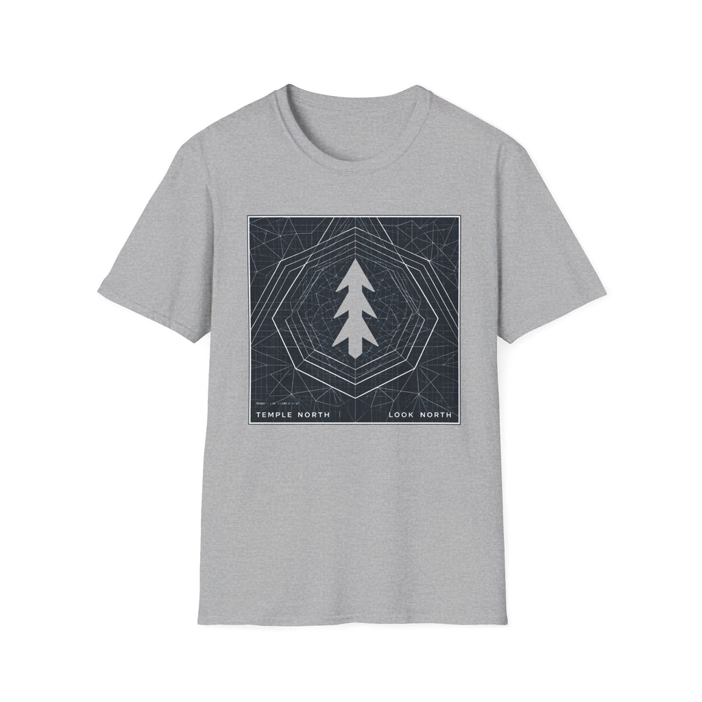 Look North Topographical-Temple North T-Shirt