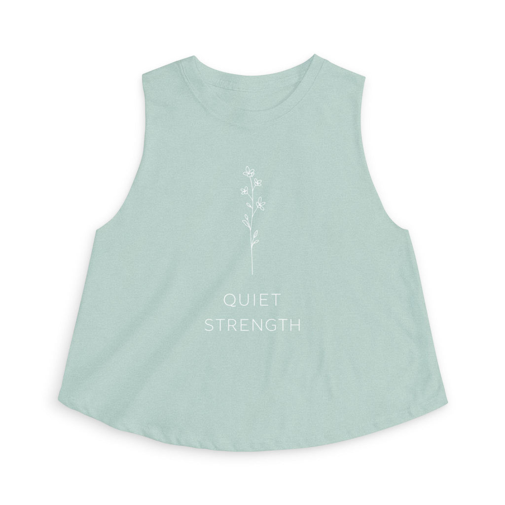 Quiet Strength Crop Top — Women's Barre Workout Tank