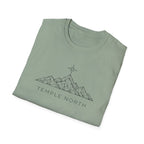 Geometric Mountain-Temple North (White) T-Shirt