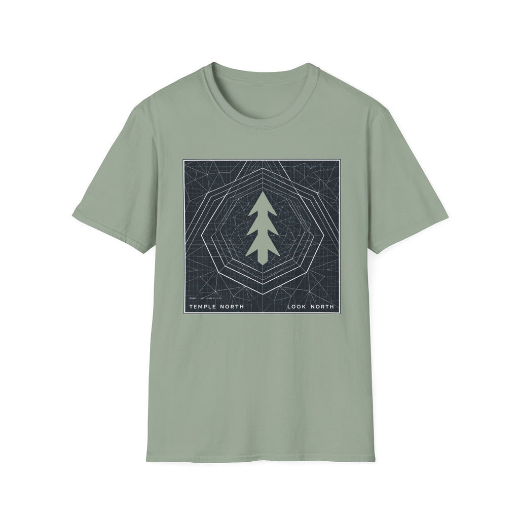 Look North Topographical-Temple North T-Shirt