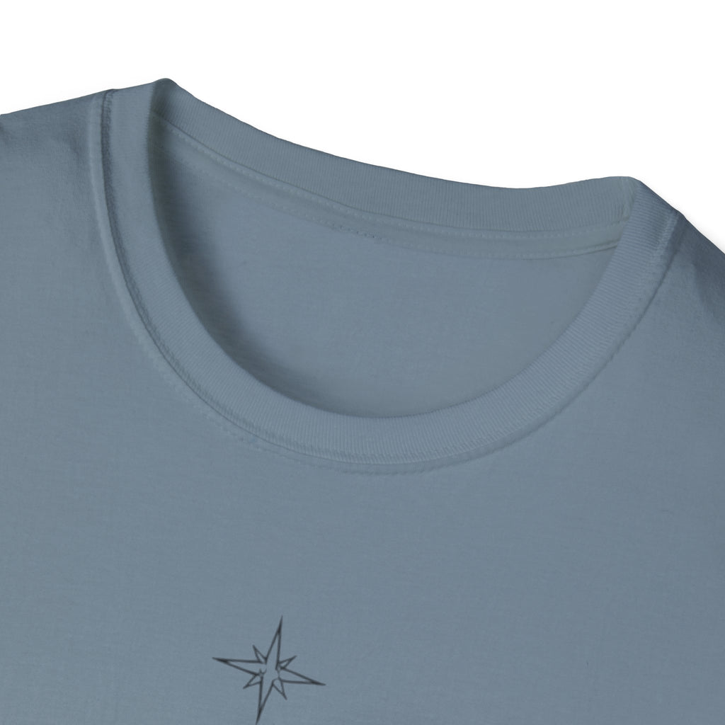 Geometric Mountain-Temple North (White) T-Shirt