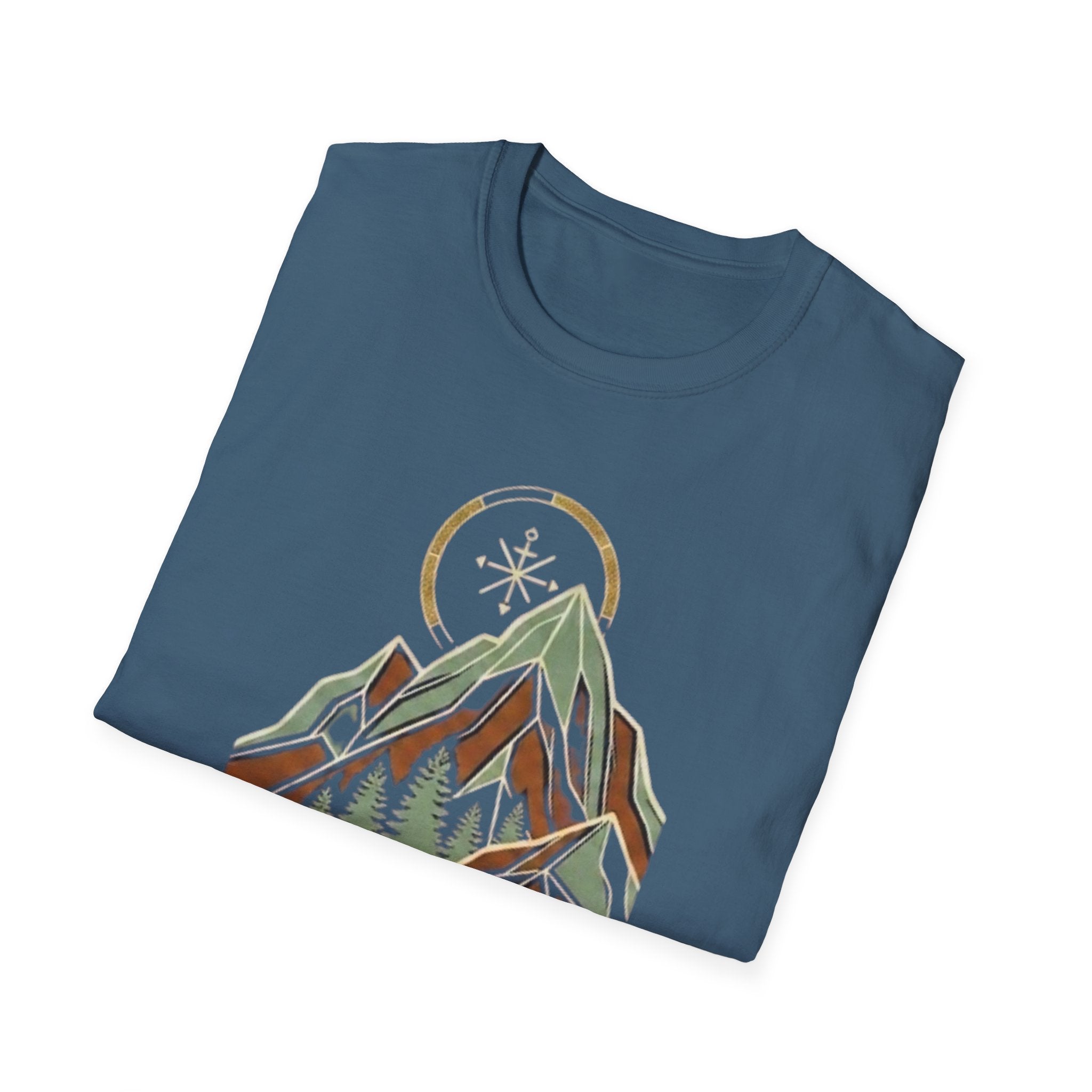 Humble Courageous Strong-Temple North (Mountain & Compass) T-Shirt