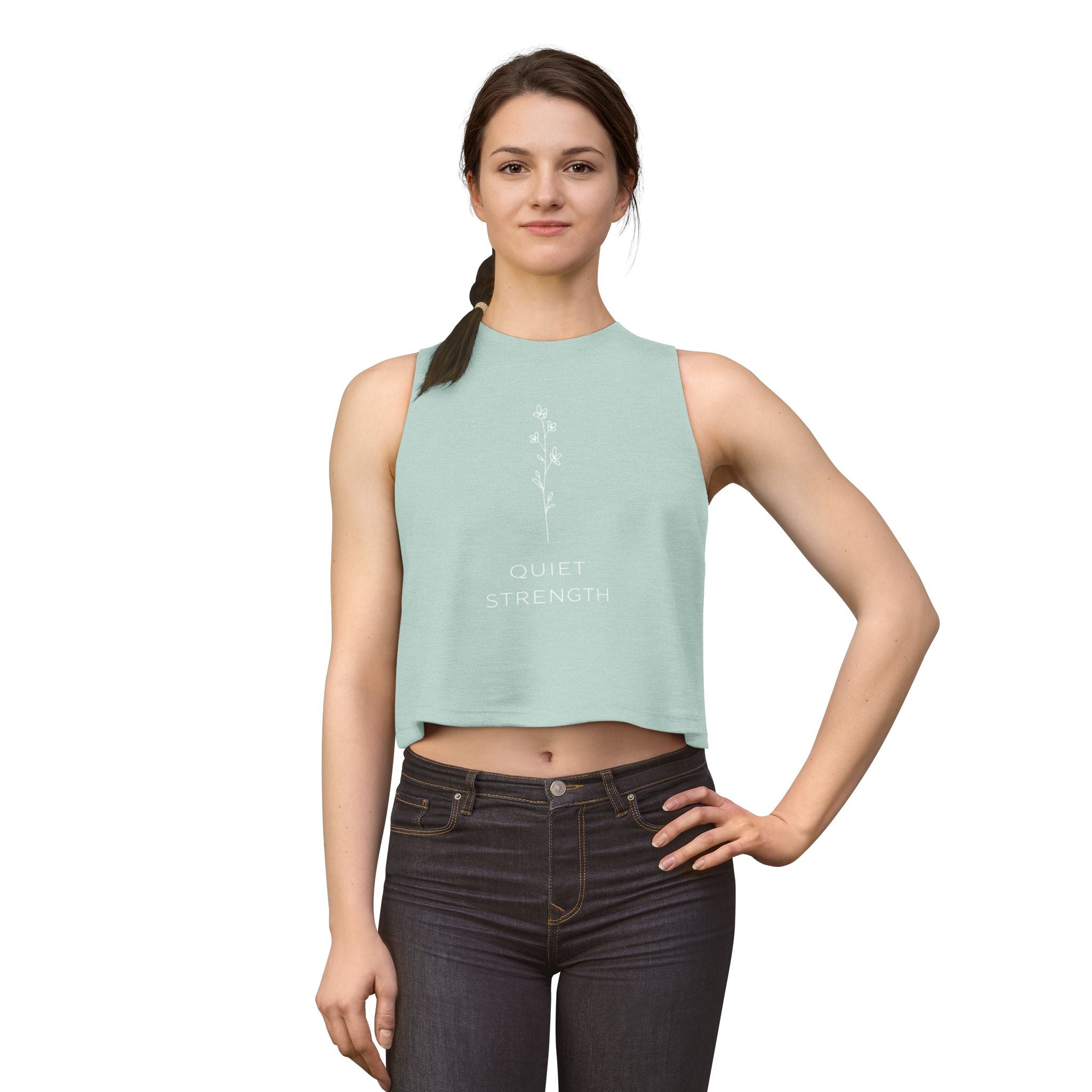 Quiet Strength Crop Top — Women's Barre Workout Tank