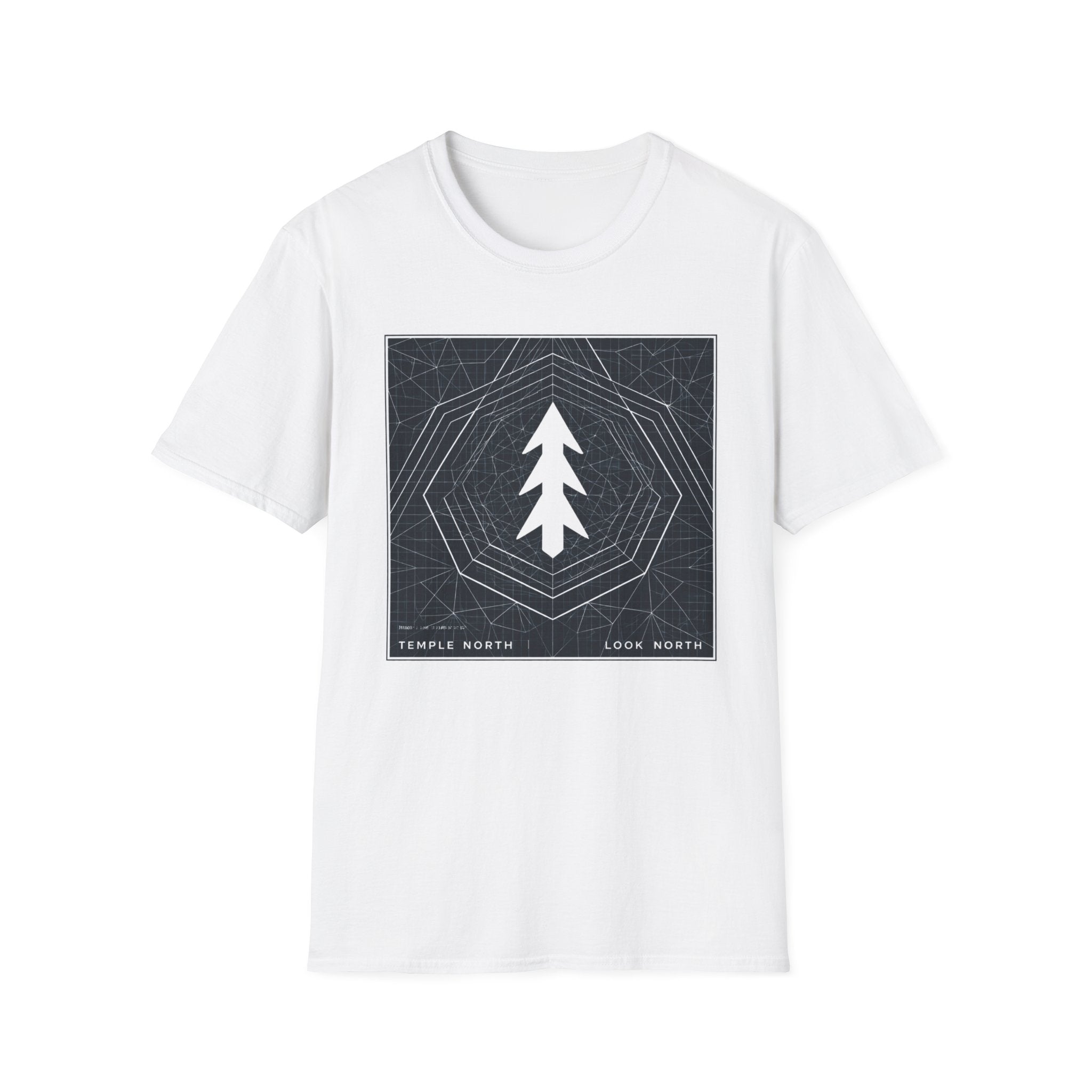 Look North Topographical-Temple North T-Shirt