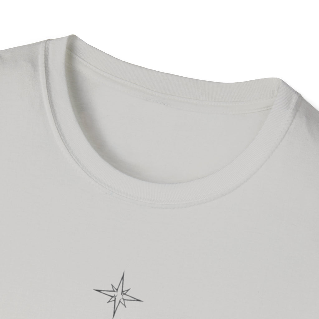 Geometric Mountain-Temple North (White) T-Shirt