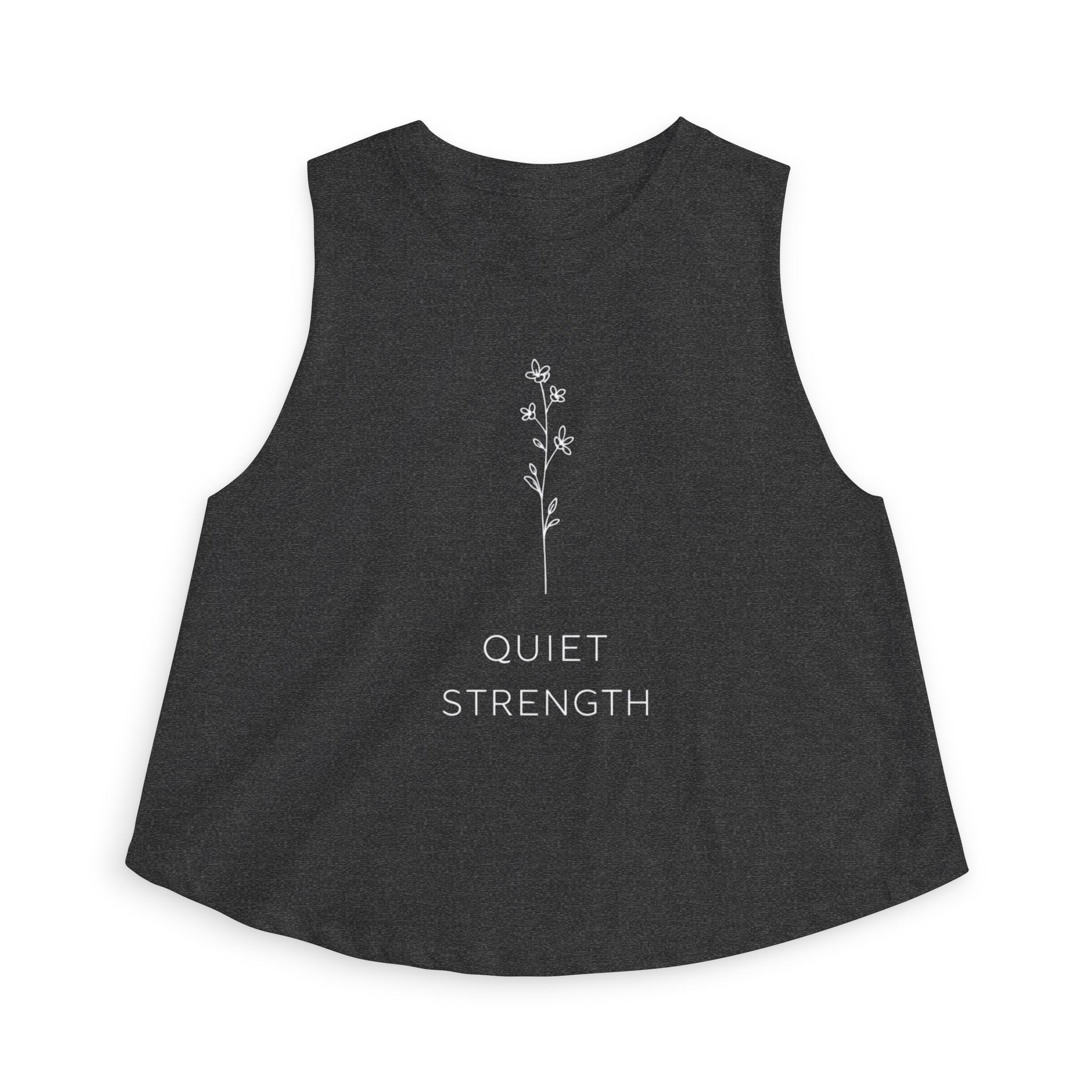 Quiet Strength Crop Top — Women's Barre Workout Tank