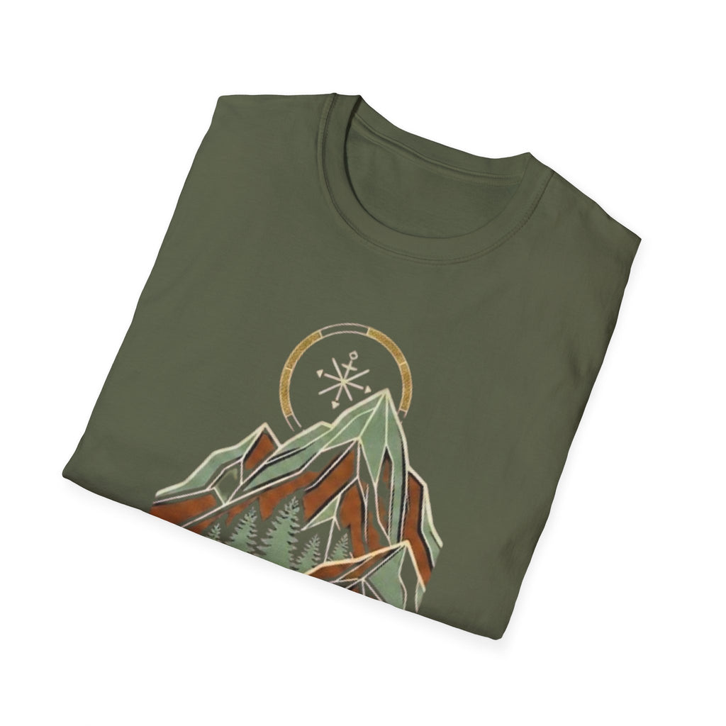 Humble Courageous Strong-Temple North (Mountain & Compass) T-Shirt