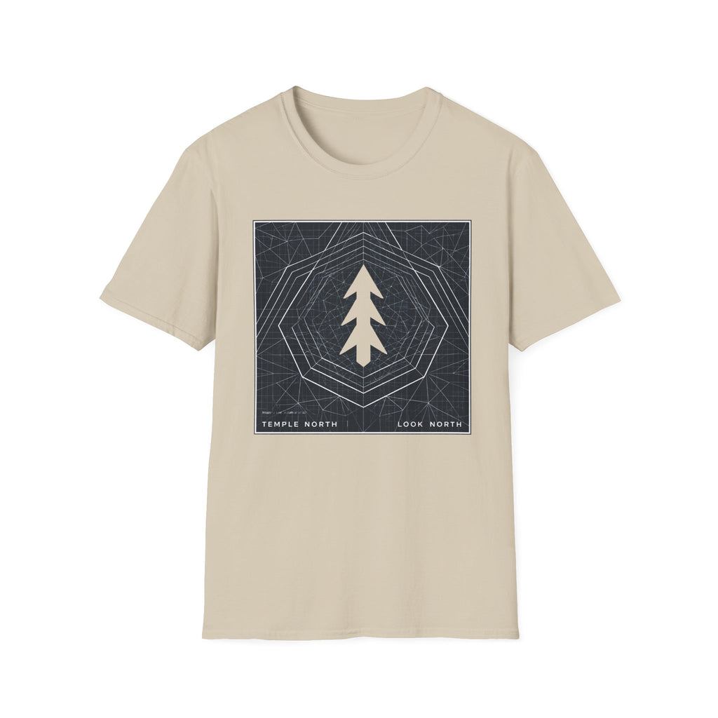 Look North Topographical-Temple North T-Shirt