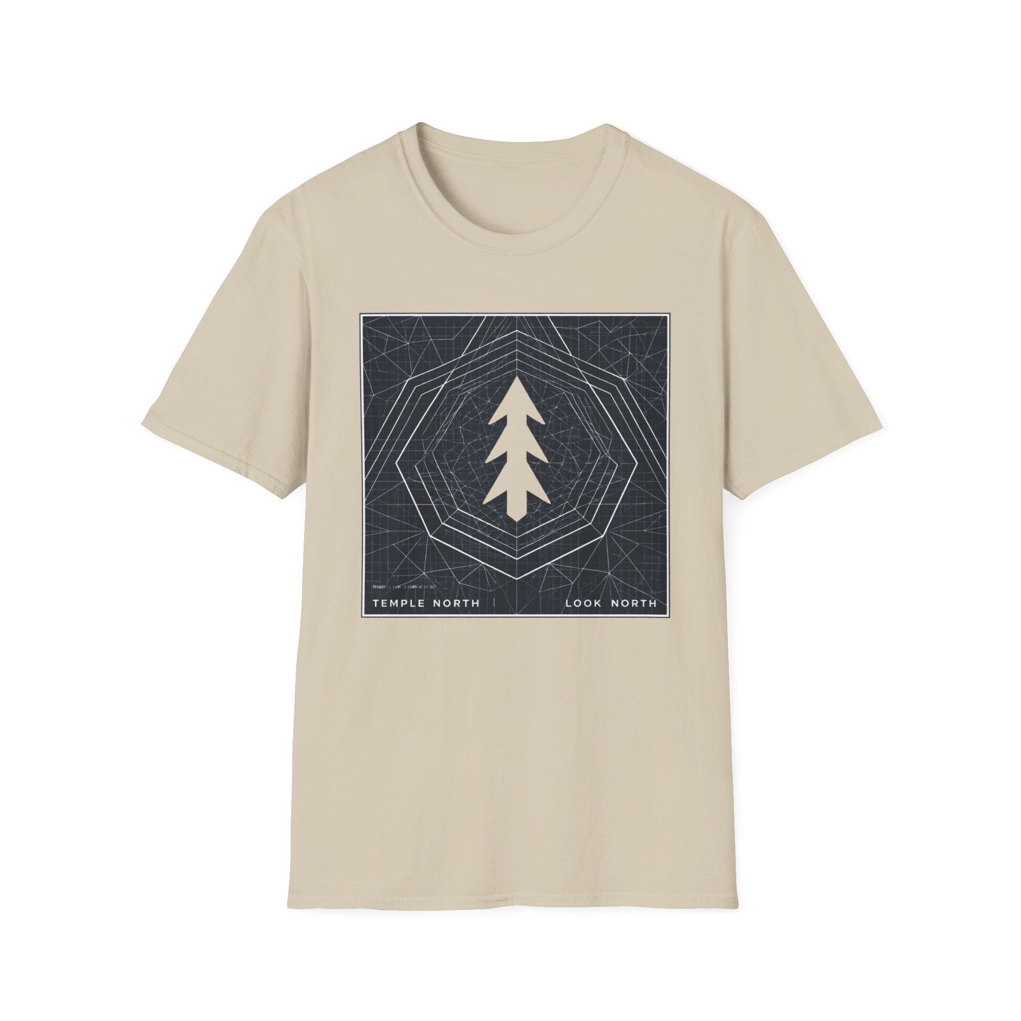 Look North Topographical-Temple North T-Shirt