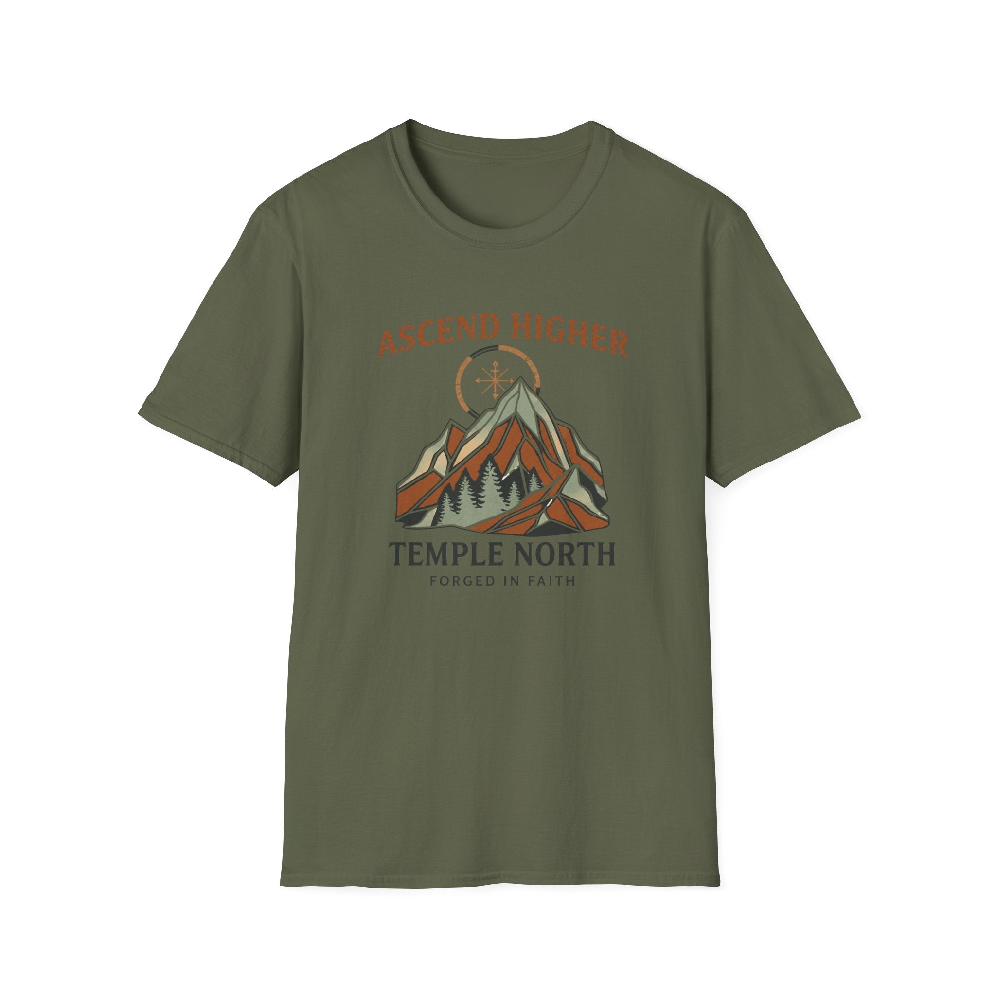 Ascend Higher-Forged In Faith-Temple North-T-Shirt