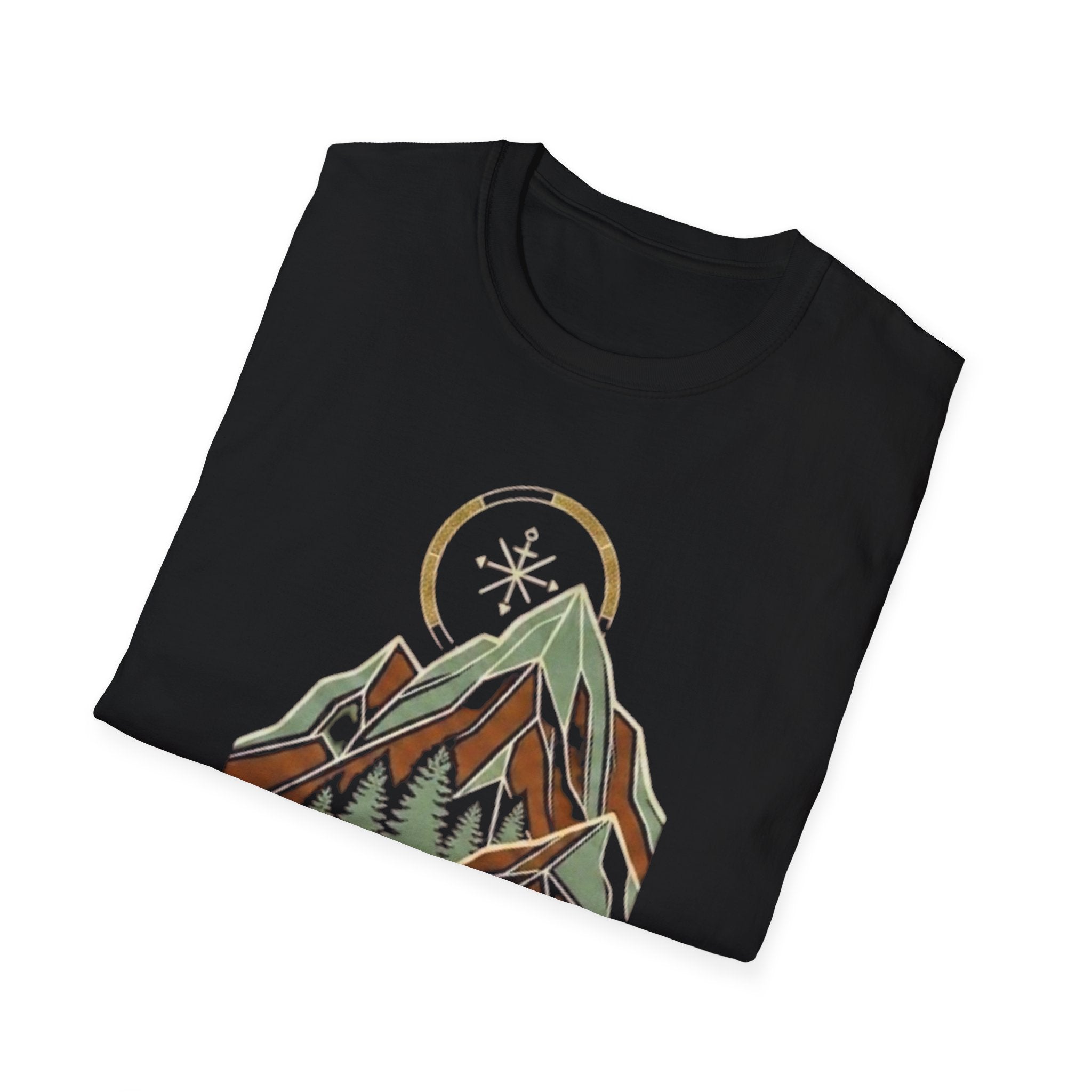 Humble Courageous Strong-Temple North (Mountain & Compass) T-Shirt