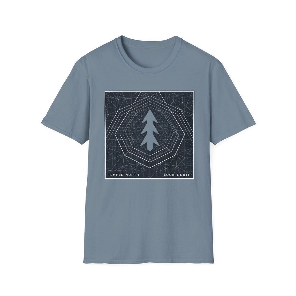 Look North Topographical-Temple North T-Shirt