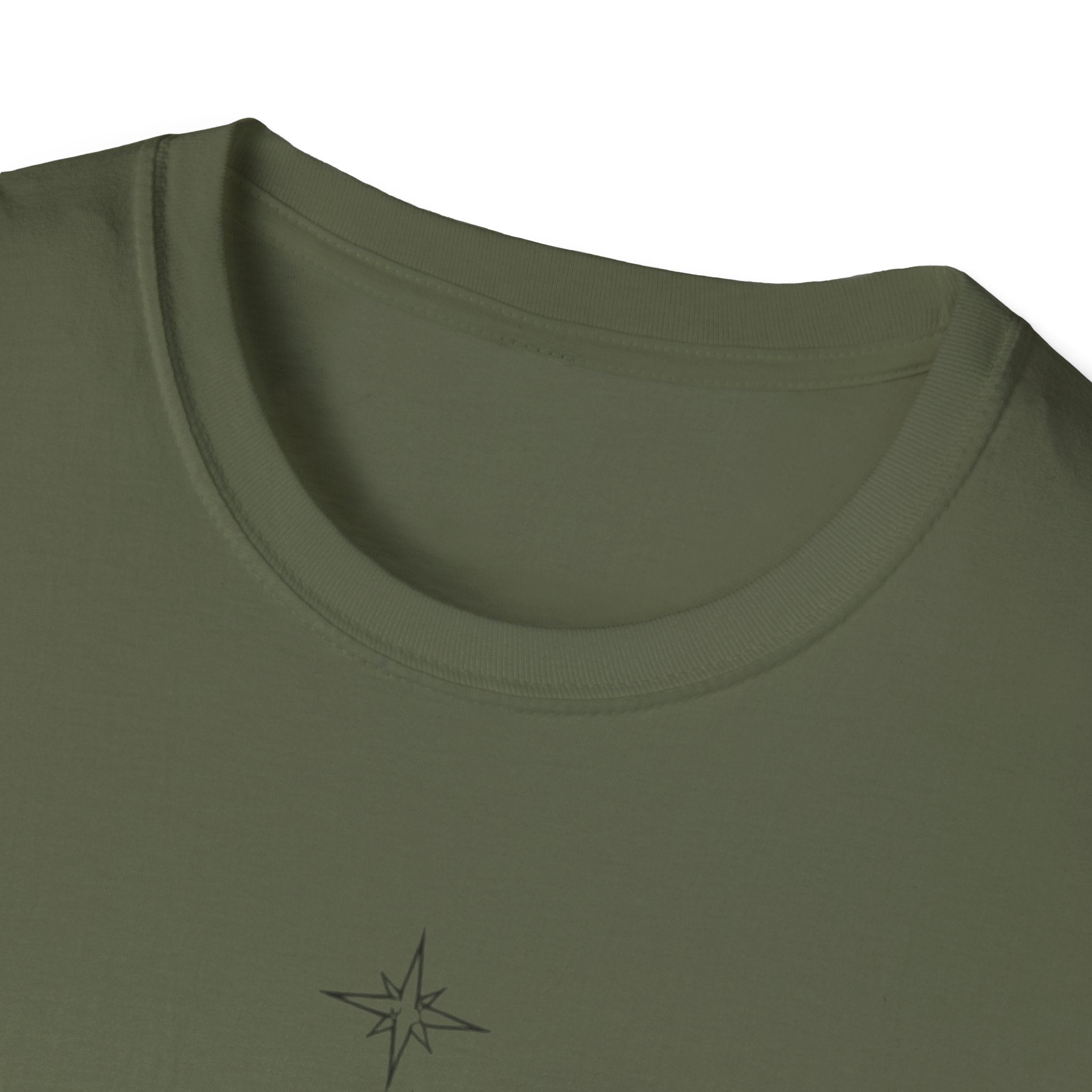 Geometric Mountain-Temple North (White) T-Shirt