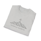 Geometric Mountain-Temple North (White) T-Shirt