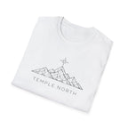 Geometric Mountain-Temple North (White) T-Shirt
