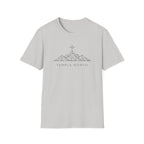 Geometric Mountain-Temple North (White) T-Shirt