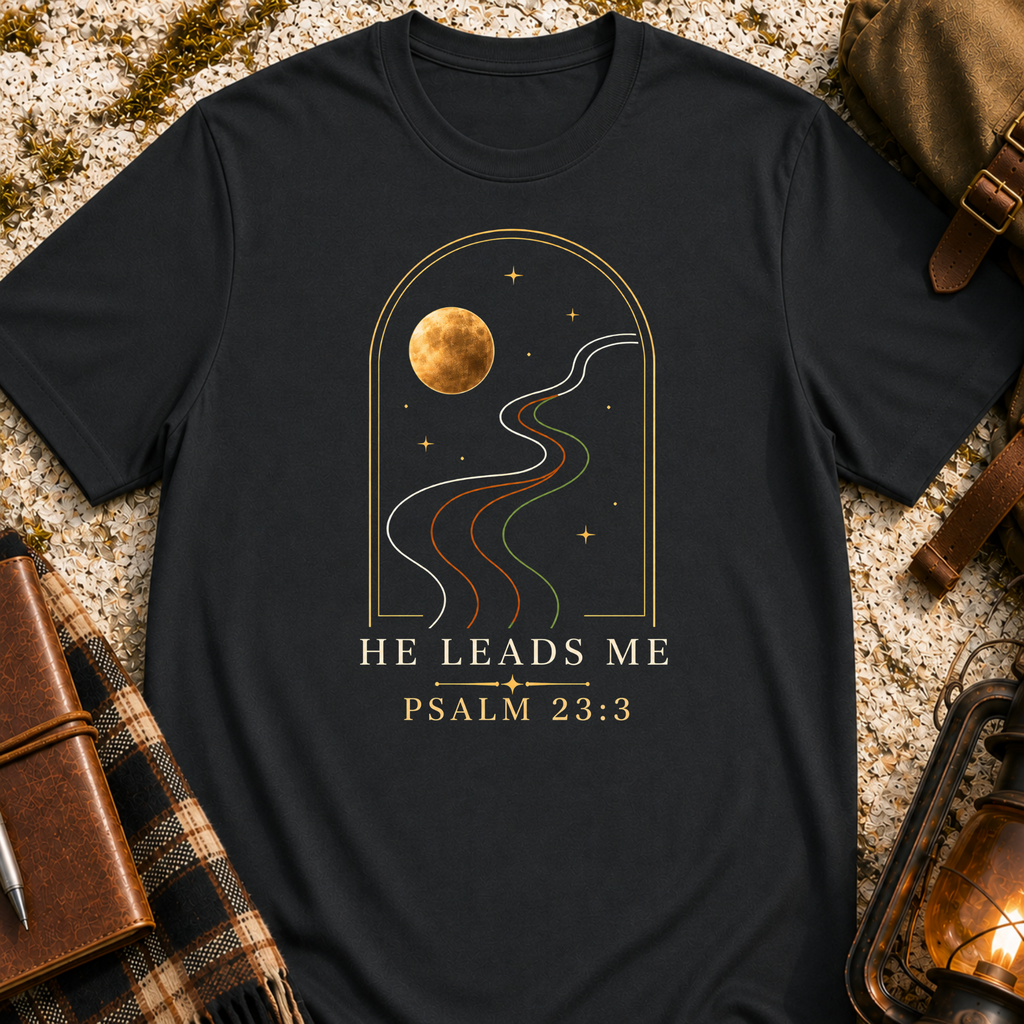 He Leads Me T-Shirt