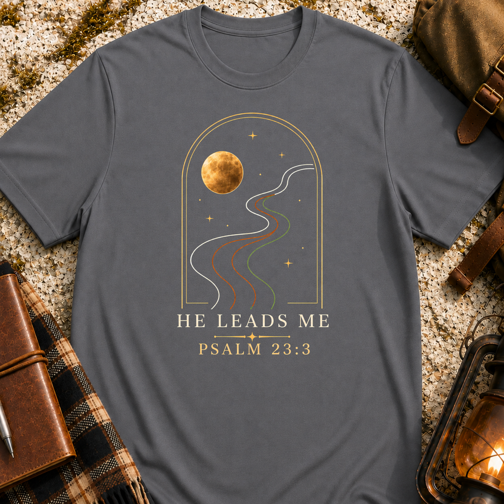 He Leads Me T-Shirt