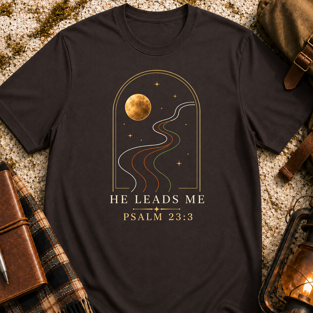 He Leads Me T-Shirt