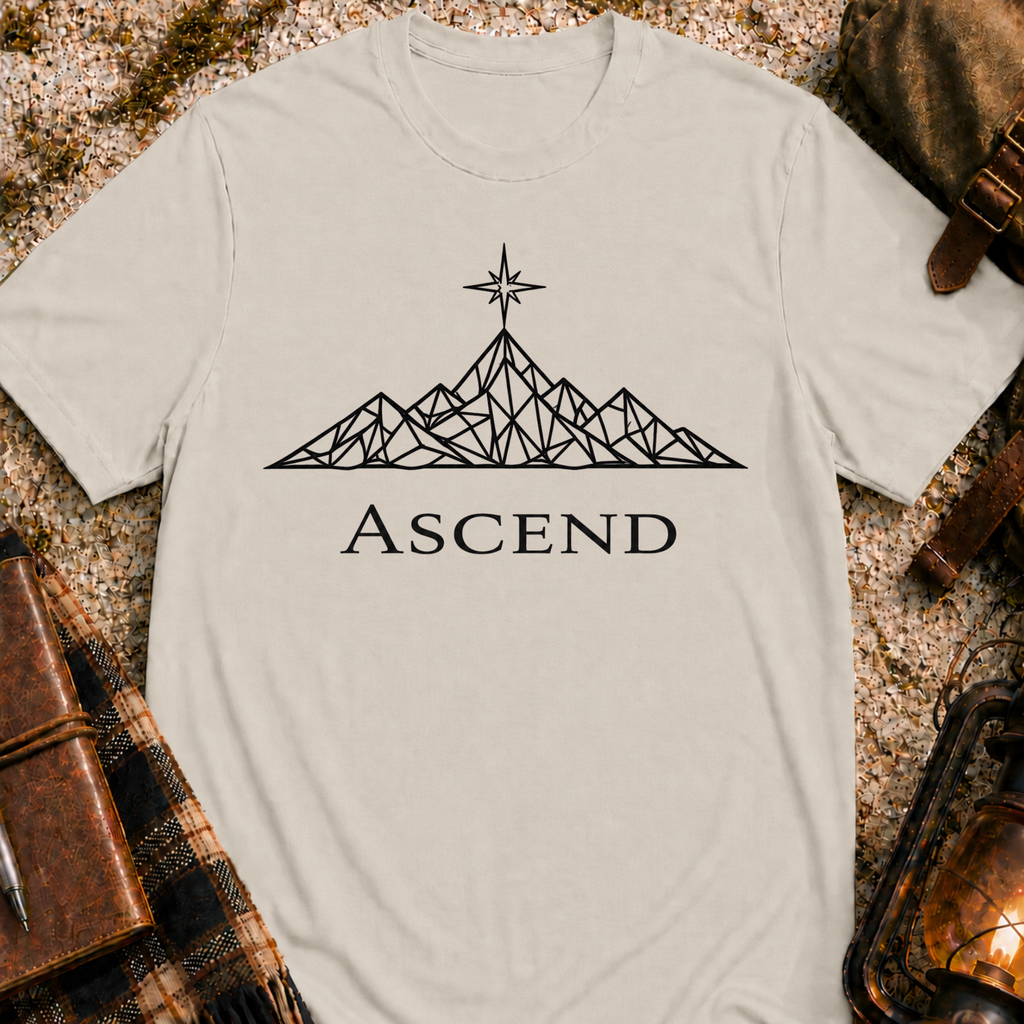 Ascend Geometric Mountain-T-Shirt