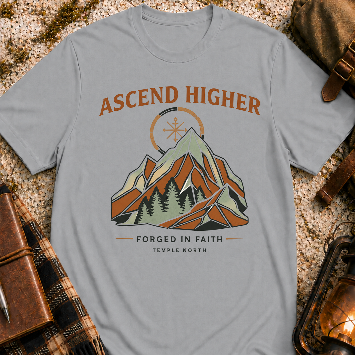 Ascend Higher-Forged In Faith-Temple North-T-Shirt
